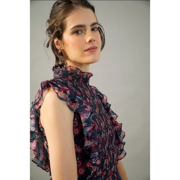 NWT Anthropologie Ranna Gill Katya Ruffled Mini Dress - Picture 5 of 12